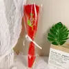 Terminado transfronterizo 520 día de la madre ramo de clavel de lana tejido a mano flores tejidas día del maestro