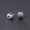Prata Original S925 Zakiram Cinco Escrituras Contas Cilíndricas Estilo Antigo Contas de Cintura Contas Espaçadoras Corda Trançada Acessórios para Brinquedos DIY