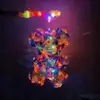 Hoja de Material de Linterna Jacquard Láser Colorida Estéreo 3D de Animales para Linternas DIY de Niños, Linternas Brillantes de Dibujos Animados para Puestos
