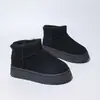 Botas de nieve nuevas de suela gruesa transfronterizas para mujer, botines con forro de felpa para calidez y antideslizantes, zapatos de algodón, talla grande, sin cordones, botas de mujer de comercio exterior