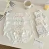 2796 Panties de Encaje Floral Hada Salvaje Verde con Lazo Algodón en la Entrepierna Transpirables Sin Marcas Cintura Media Cadera para Mujer