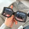 Óculos de Sol Designer UV400 - Tendência Global com Detalhes em Cristal + Essencial para o Estilo de Rua