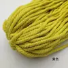 Corda de algodão colorida com 5 mm de espessura, material DIY feito à mão, corda decorativa de tecelagem para jardim de infância de 5 mm, corda de amarração com cordão