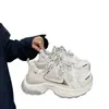 Zapatillas de malla para mujer estilo dad, nuevo modelo verano 2026, transpirables, retro, de suela gruesa, que aumentan la altura, de nicho, versátiles, deportivas casuales