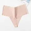 Venta caliente tanga sin costuras de seda de hielo moda mujer V transpirable lencería dama sexy pantalones T cintura media talla grande pantalones cómodos