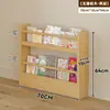 Estantería detrás de la puerta Estante de almacenamiento infantil Madera maciza De pie Estante de almacenamiento integrado Montado en la pared Estante para libros ilustrados Configuración de área de lectura en casa