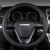 Nueva Cubierta de Volante de Coche con Patrón de Fibra de Carbono, Universal para Todas las Estaciones, Antideslizante, Resistente al Desgaste, Cubierta Elástica para Manillar de Coche Eléctrico