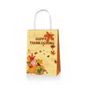 BD135 Feliz Dia de Ação de Graças Abóbora Peru Outono Maple Leaf Party Acompanhando Presente Kraft Papel Tote Bag 12