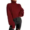 Suéter de Punto para Mujer Transfronterizo de Amazon, Sencillo y Moderno, que No se Decolora ni Hace Bolitas Fácilmente, Color Sólido Urbano de Moda, Cuello Redondo