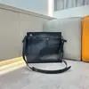 Bolso Cruzado Casual Estilo Coreano 2026 Luo Jia, Bolso de Hombro de Moda de Cuero Genuino de Nicho, Bolsa de la Suerte Estilo Mezclilla para Viajar