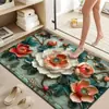 Felpudo de tierra de diatomeas transfronterizo 'Blooming Wealth' estilo moda entrada de baño antideslizante absorbente resistente a las manchas
