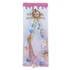 Éxito en los exámenes, aprueba siempre, colgante de cubo de aleación, cadena para teléfono de perlas, adorno de llavero con cuentas de cristal iridiscente