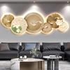 Nueva pintura decorativa de estilo chino para sala de estar, luz luminiscente, loto, koi, sofá, fondo, mural de pared, entrada, pasillo, paisaje, pintura colgante