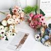 Flores Artificiales, Brotes de Té Estilo Europeo, Rosas de Té, Flores Artificiales, Flores Decorativas, Rosas Acabado de Alta Gama, Arreglos Florales de Boda