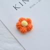 Grampo de cabelo infantil com flor de cinco pétalas em crochê puff, elástico de cabelo, acessórios semi-acabados, materiais para joias DIY, acessórios