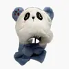 Gorro y Bufanda de una Pieza para Niños Gorro de Peluche Invierno Dibujo Animado Panda Forrado de Felpa Bufanda Engrosada Gorro con Protección para Orejas para Niños y Niñas