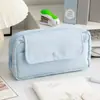 Estuche Transparente de Gran Capacidad con Diseño Sencillo para Estudiantes de Primaria, Bolsa Multifuncional y Elegante para Guardar Material de Oficina