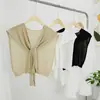 Xale Fino Tricotado de Cor Sólida em Seda de Gelo Estilo Coreano para Primavera e Verão, Peça de Roupa Externa de Alta Qualidade para Proteção Solar em Escritórios com Ar Condicionado