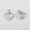Pingente de Cobre Martelado em Forma de Coração de Meteorito Banhado a Ouro 18K com Incrustação de Zircônia Acessórios para Pulseira Colar DIY Pingente para Mulheres