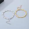 Ins Estilo Frío Europeo y Americano Acero Inoxidable Diamante Pulsera Versátil Simple Melón Conjuntos' Pulsera de Sentido Avanzado Accesorios Personalizados