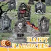 Lápida de Terror Transfronteriza Calavera de Halloween Calavera Decoración de Halloween de Patio Exterior de Jardín Cementerio