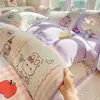 Conjunto de Cama de Inverno Classe A Espesso Leite Fleece Quatro Peças Cobertor de Edredom Fleece Dupla Face Adicionado Conjunto de Três Peças para Cama Dormitório Estudantil