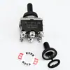 Interruptor de Botão Parafuso Pé Preto Kn3A-101 Seis Pinos Duas Velocidades com Tampa à Prova d'Água Interruptor Basculante Liga-Desliga