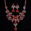 Qifu Joyería Nueva para Novias Mariposa Gota Grande Conjunto de Collar y Pendientes Joyería de Boda Accesorios de Hilo de Boda