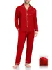 Amazon Transfronteiriço Conjunto de Pijama Masculino de Modal com Manga Longa Verão Cardigã Masculino Roupa de Casa Disponível