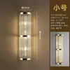 Lujo Ligero Sala de Estar Vestíbulo Hotel Acero Inoxidable Cristal Villa Dormitorio Mesita de Noche Escaleras Simple Lejos Lámpara de Pared Larga