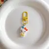 Lindo colgante de llavero de gato KT con gorro de chef de dibujos animados, decoración para bolso de niña, accesorio para mochila de estudiante, regalo para mejores amigos