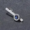 Aliexpress Novos Botões de Punho Masculinos Redondos de Liga Metálica com Cristal de Diamante Safira, Prendedor de Gravata para Camisa, Botões de Punho