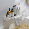 Prateleira de Armazenamento de Parede Original sem Furos para Banheiro Cozinha, Grande Capacidade, Prateleira de Itens Essenciais Diários de Parede