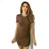 Desejo comércio exterior eBay loja transfronteiriça verão manga curta multicolorido bainha roupas femininas vestido europeu e americano