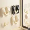 Estante para Chanclas de Baño, Tipo Ventosa, Montaje en Pared sin Taladro, Especial para Baños, Modelo Nuevo, Estante Drenante, Estante de Pared con Ganchos