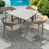 Mesas y Sillas de Exterior, Mesas y Sillas para Reuniones en el Patio, Muebles de Exterior al Aire Libre para el Ocio, Impermeables y a Prueba de Sol, para Beber Té, Café, Té de Leche en el Patio, Populares en Redes Sociales