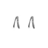 Pendientes de Línea con Tachuelas de Diamante Geométricas, Pendientes de Estilo Simple y Genial para Mujer, Diseño Elegante y de Moda, Accesorios para Orejas de Alta Gama de Moda