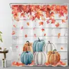 Cortina de Chuveiro para Banheiro de Fantasma de Halloween, Cortina de Chuveiro de Fantasma Fofo Preto e Branco Assustador, Conjunto de Cortina de Chuveiro de Halloween com Ganchos