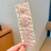 Faixa de Cabeça de Tricô Floral com Franja para Meninas, Patch de Cabelo com Adesivo Mágico, Aro de Cabelo sem Pressionar para Lavar o Rosto, Acessório de Faixa de Cabeça