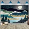 Tapeçaria Decorativa de Paisagem Impressa Transfronteiriça, Tecido de Fundo Personalizado para Quarto e Sala de Estar, Revestimento de Parede para Esconder Imperfeições, Pedido Mínimo de Uma Peça