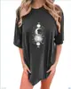 Camiseta Feminina de Manga Curta 2025, Design Estampado da Moda, Tamanho Europeu, Camiseta Básica Estilo Ins