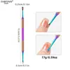 Empurrador de Aço para Nail Art Dupla Face Estilo Russo Ferradura para Remover Pele Morta, Círculo de Preparação de Unhas, Garfo de Cutícula, Empurrador de Aço Especial para Unhas Postiças