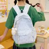Mochila de novo estilo para estudantes do ensino fundamental II e médio, versão coreana estampada casual, estilo niche ins, bolsa para laptop de estudante com tema de floresta