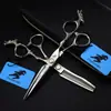 Tijeras de Peluquería Mango de Cola de Dragón Shenxingzhe de 6.0 pulgadas Rodamiento Tijeras de Cortar el Cabello Tijeras Planas Tijeras para Flequillo Tijeras Entresacadoras