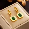 Pendientes Geométricos Multielemento, Vintage Lujo Ligero Chapado en Oro Acero Inoxidable Redondo Transfronterizos Exagerados de Gama Alta para Mujer
