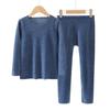 Roupa íntima térmica infantil de veludo, conjunto masculino e feminino, sem costura, espessada, com forro de fleece, aquecimento, roupas de outono, conjunto de calças compridas 5A antibacteriano