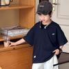 Ropa Infantil Camiseta Fresca de Sorona para Niños Estilo Nuevo Verano 2026 Ropa de Verano para Niños Mayores de Manga Corta Delgada Moderna