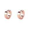 Fornecimento AMZ brincos de aço inoxidável de metal joias ouro rosa à prova d'água não desbotamento largo C-ring brincos para homens e mulheres