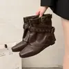Botas Martin de Moda Atractivas para Mujer Otoño Invierno 2026 Botines Chelsea Dulces y Frescos sin Cordones con Hebilla Oculta para Aumentar la Altura