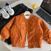 Chaqueta de Otoño Muye para Niños Chaqueta Resistente Ropa Moderna y Genial para Niños Niños y Niñas Estilo Coreano Moda Chaqueta de Béisbol Top Elegante
